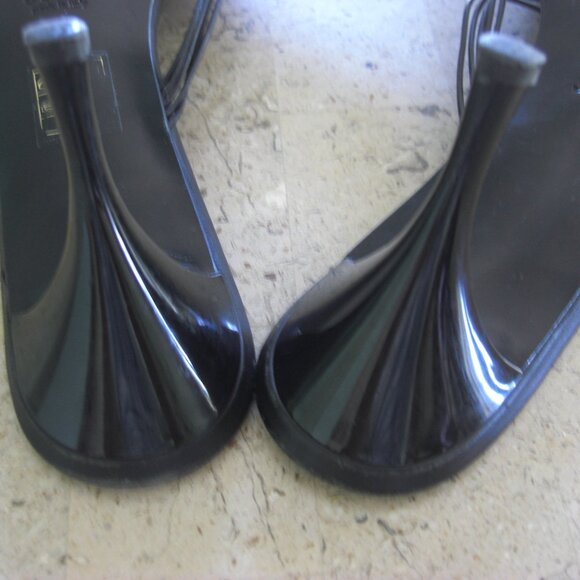 Gucci Mule Strappy Heel Leather Sandals Slip-on Size 38.5 - Picture 8 of 9